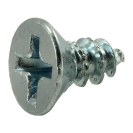Midwest Fastener Wood Screw, #8, 3/8 in, Zinc Plated Steel Flat Head Phillips Drive, 100 PK 51878